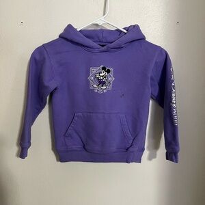 DISNEY 100th Anniversary Embroidered Hoodie Purple Sensational Six Purple Sz 5/6